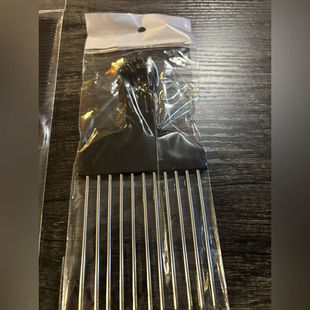 New in Package‎ Set of 3 Hair Combs and Picks. 2 Picks 1 Comb Metal and Plastic